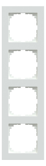 Rahmen 4f akws glz M-Pure Kst f.GEB-K aktivweiß Unterputzmontage Thermopl