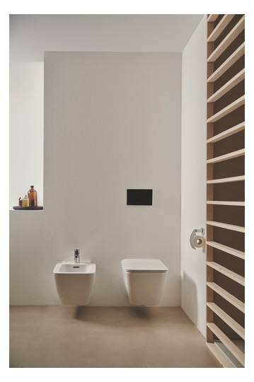 Ideal-Standard Bidet-Einhebelmischer CeraFlex mit Kunststoff-Ablaufgarnitur, Ausladung 114mm, chrom
