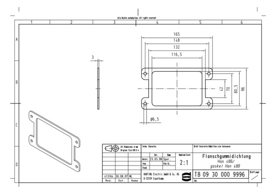 HART Flanschgummidichtung    09300009996 