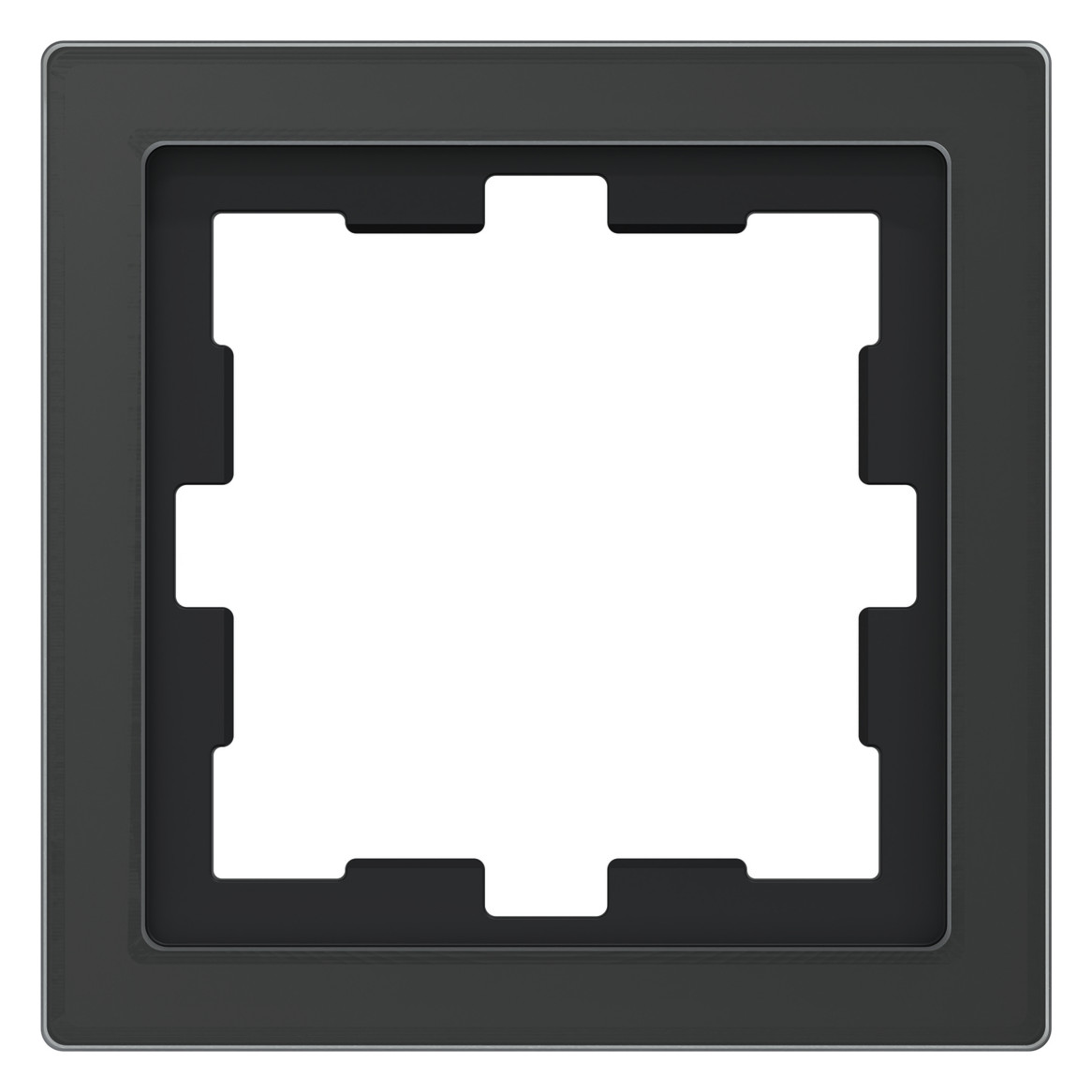 Rahmen 1f ony-sw glz D-Life Glas f.GEB-K onyxschwarz Unterputzmontage