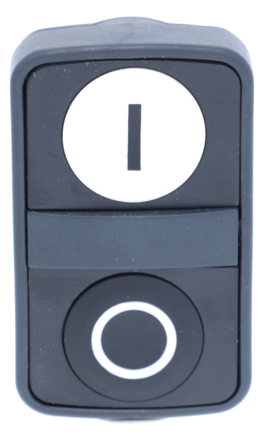 Drucktaster Front 2f sw/ws Ø22,5mm IP66 rechteck Tastend