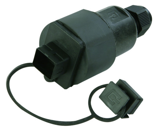 Datendose 1f Cat6A IP67 RJ45 Kst m.Buchs/Kuppl IDC Mit Buchsen/Kupplungen