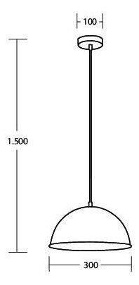 LED-Pendelleuchte 15W sw E27 sym IP20 1LED LED austauschbar Ø300mm