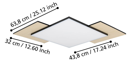 EGLO LED-Deckenleuchte 435x435     99656 