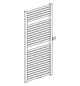 Bemm Badheizkörper Rondo V 1806 x 600 mm, weißperlmetallic, barrierefrei