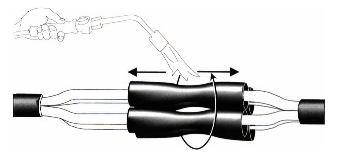 Schrumpfschlauch dickw L0,2m Ø18/11mm sw 2:1 Mit Innenkleber -25-155°C