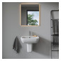 Duravit Waschtisch D-Code 55 x 43 cm, mit Hahnloch, Überlauf, Hahnlochbank, weiß