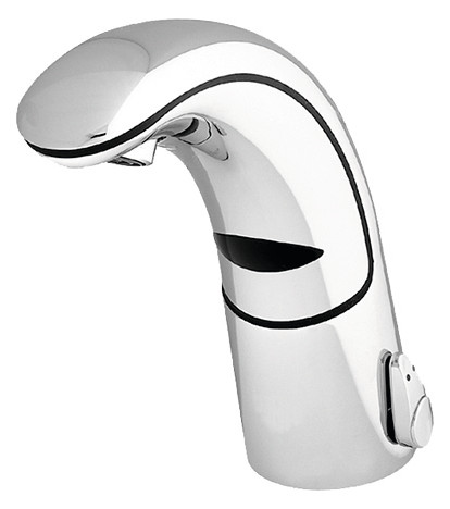 KWC Infrarot-Waschtisch-Armatur TRONIC verchromt, Niederdruck, mit Mischung, mit Ablaufgarnitur, AP 240 V