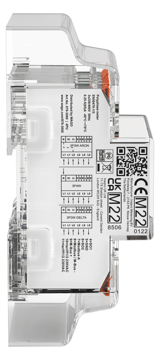 Drehstromzähler Vierleit elektr digi 65A geeicht B 5A RS-485 184-276V/N-L S0