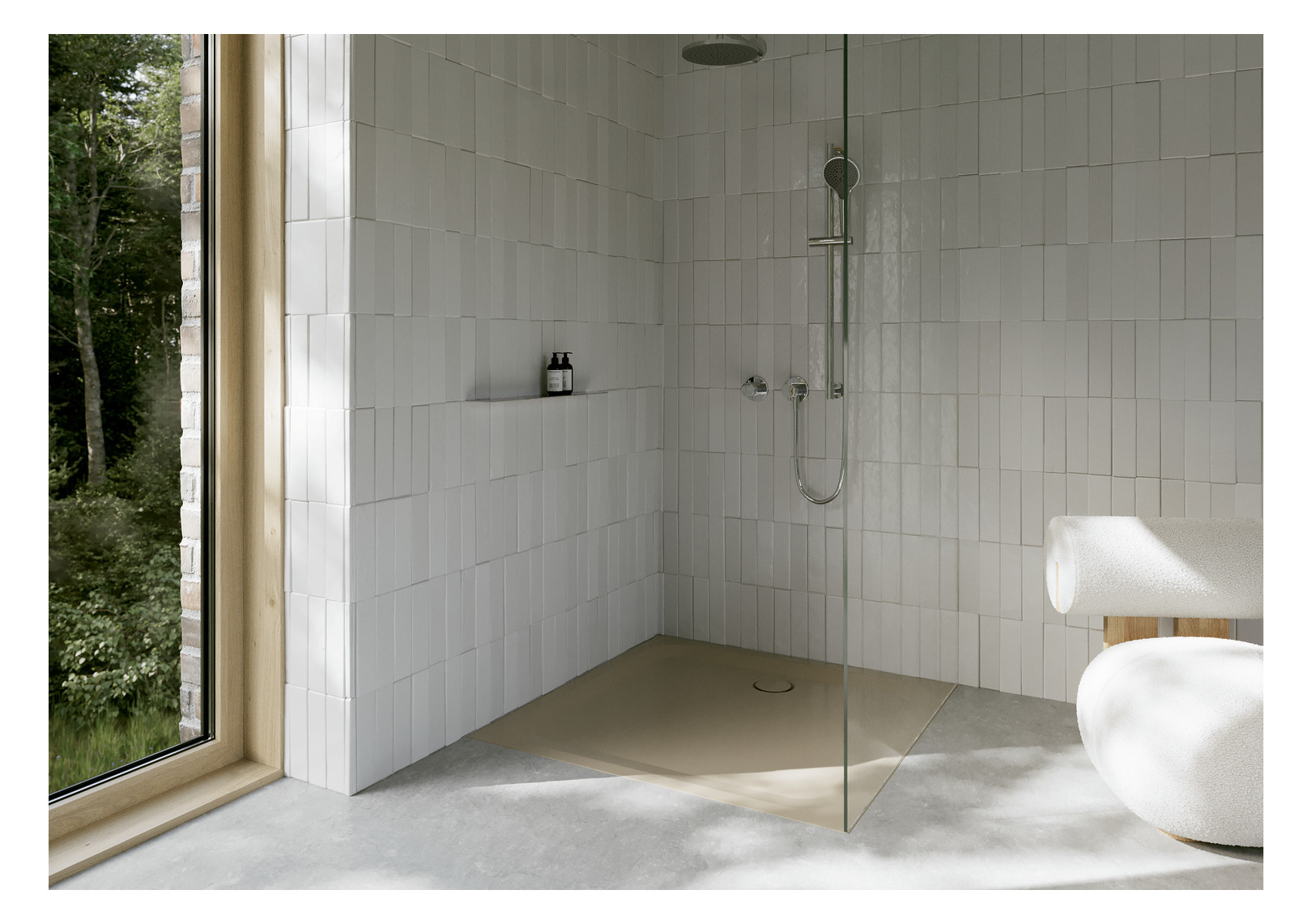 Duschwanne BetteUltra 8743 110x110x3,5cm, Glasur, sand