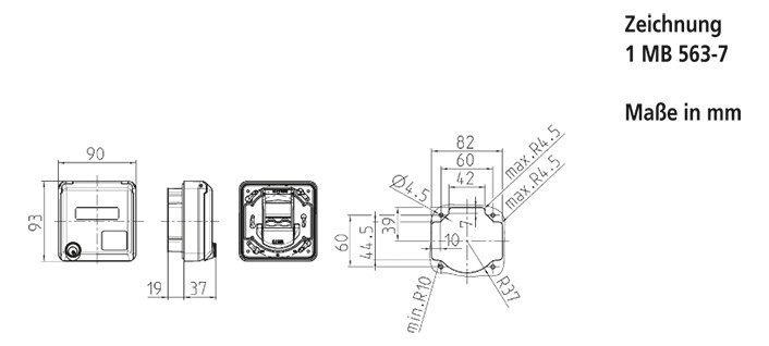 Datendose 2f Cat6 IP44 Cepex UP/Einb RJ45 Kst Unterputz/Einbau