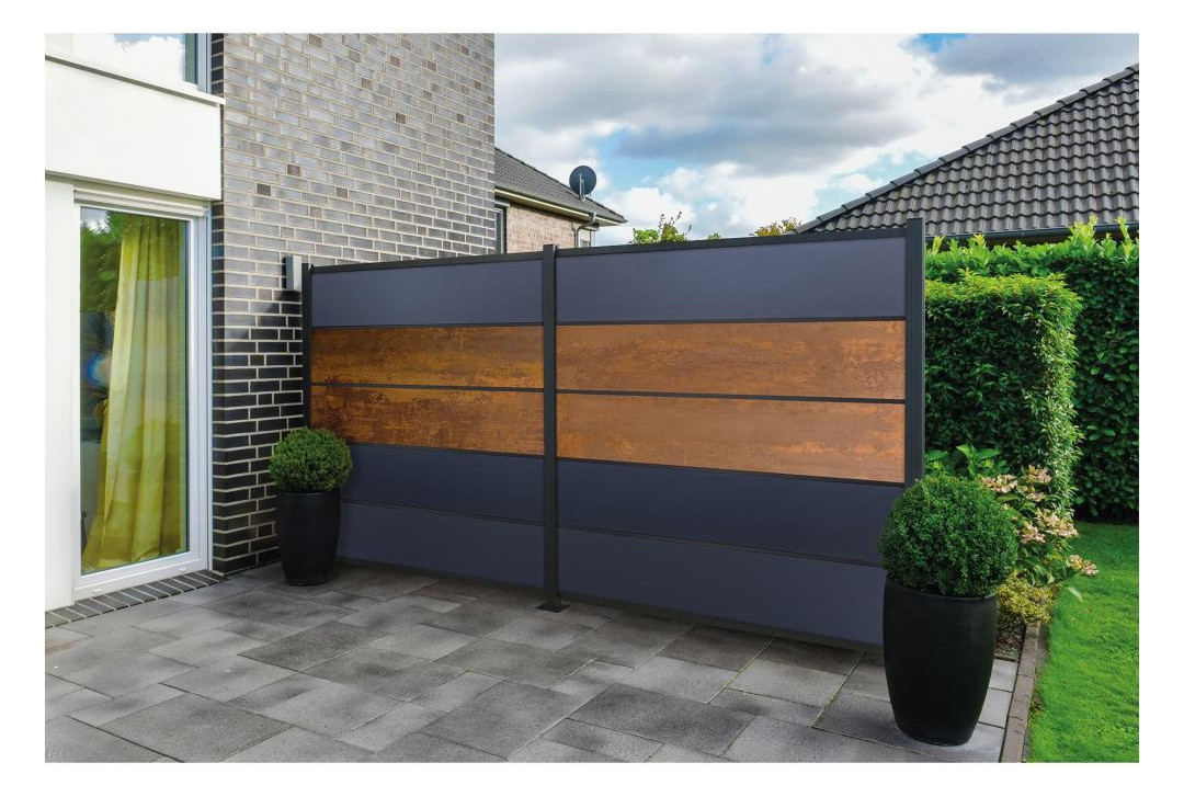 Bild FARÖ-Serie Zaunlamelle DEKO-ROST 6 x 329 x 1792 mm HPL-Steckzaunsystem - n.a.-1