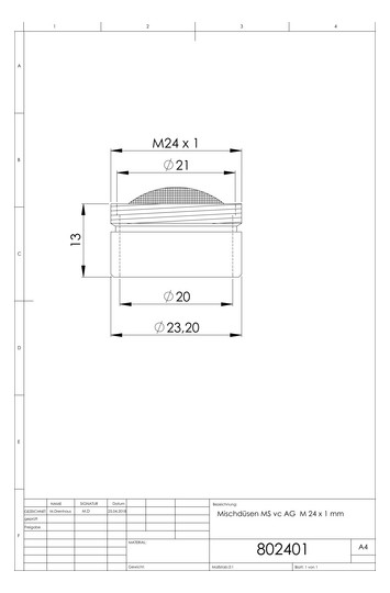 ASW Mischdüse AG M 24 x 1, verchromt