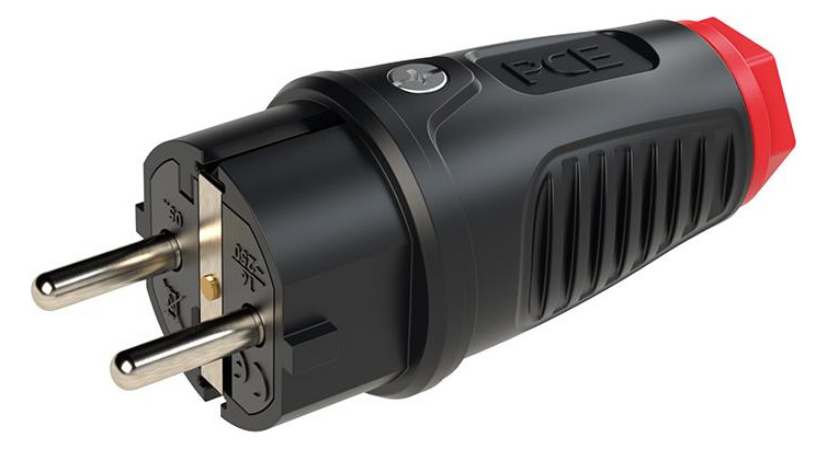 Bild Schutzkontaktstecker IP54 Vollgummi 16A / 250V AC / 3p (2P+E) - PCE-0