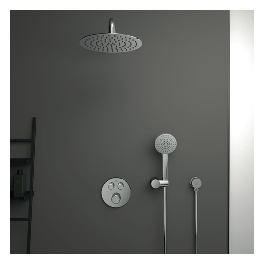 Ideal-Standard Fertigmontageset CeraTherm Navigo rund, 2 Entnahmen, für UP-Brausethermostat, Chrom