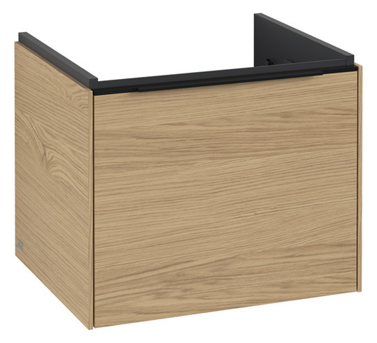 V&B Waschtisch-Unterschrank Subway 3.0 52,3x42,9x44,8cm, ohne LED/Griff Volcano black, nordic oak