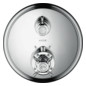 hansgrohe Fertigmontageset Axor Montreux UP-Thermostat, mit Ab- und Umstellventil, Kreuzgriff, chrom