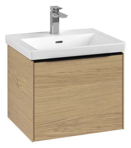 V&B Waschtisch-Unterschrank Subway 3.0 52,3x42,9x44,8cm, ohne LED/Griff Volcano black, nordic oak