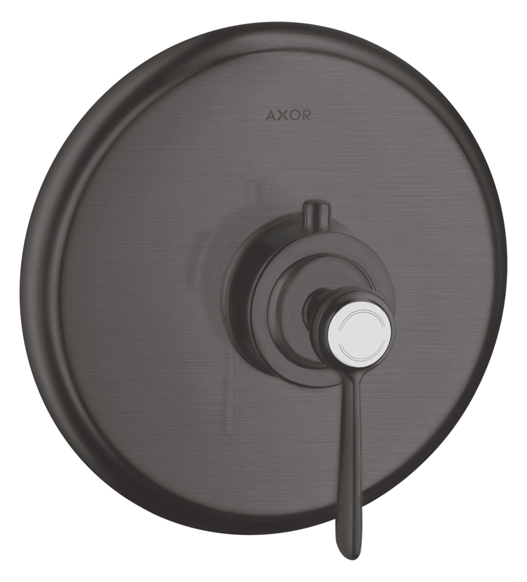 hansgrohe Fertigmontageset Axor Montreux HighFlow UP-Thermostat, mit Hebelgriff, brushed black chrome