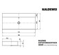 Kaldewei Aufsatz-Waschtisch SILENIO 3049, 120 x 46 x 12 cm, cool grey 70, Überlauf, ohne Hahnloch