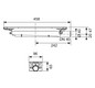 TECE Ablauf drainprofile flach, Auslauf seitlich, DN 40