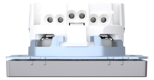 Steckdose 1f edst glz System Design UP m.BS Mit erhöhtem Berührungsschutz IP20