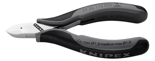 KNIPEX-ESD-Elektronik-Seitenschneider 7722 - 115 mm