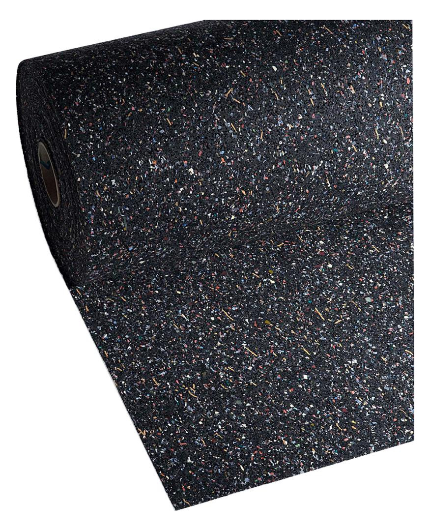 Bild Recyclingmatte Gummi/PU, schwarz-bunt 3m m, 1500mm 5m - Neutral-2