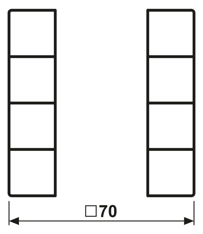 Taste_4t Schalter LS aws mt f.Bussystem vierteilige Taste