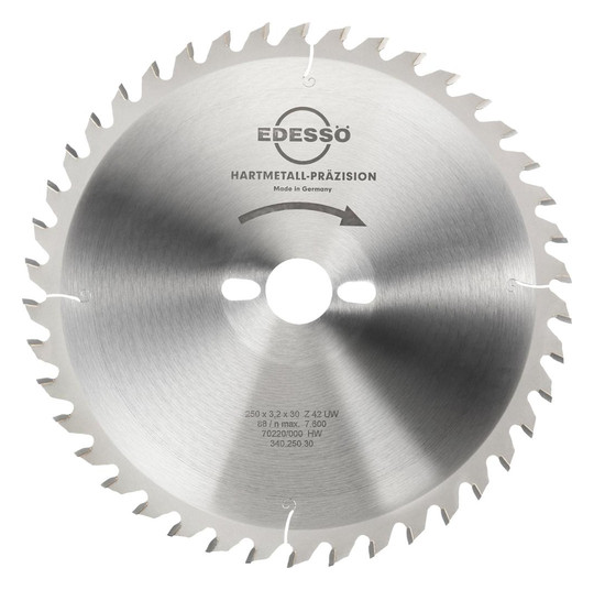 EDESSÖ-HW-Kreissägeblatt UW - 250x3,2x30mm, 42 Z