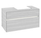V&B Waschtischunterschrank Collaro 100x54,8x50cm, Waschtisch rechts, LED-Beleuchtung 7,3 W, white wood