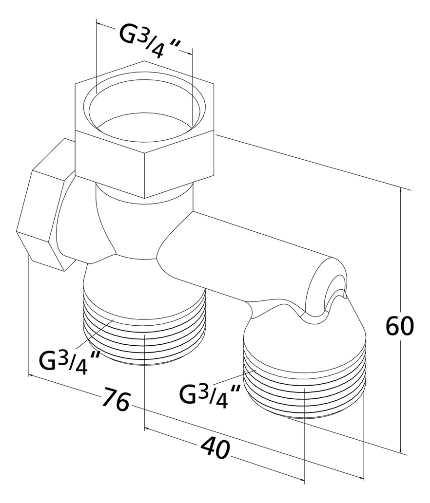 Roth Duo-Verschraubung KFSR 3/4" Eurokonus