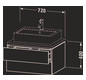 Duravit Waschtisch-Unterschrank L-Cube 72 x 54,7 cm, basalt matt, für Konsole, 2 Schubkästen