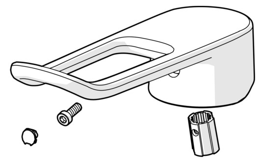 HA Langer Hebel HANSACLINICA 59914716 Bügelh. Bed.he. lang L&#x3D;162 chr