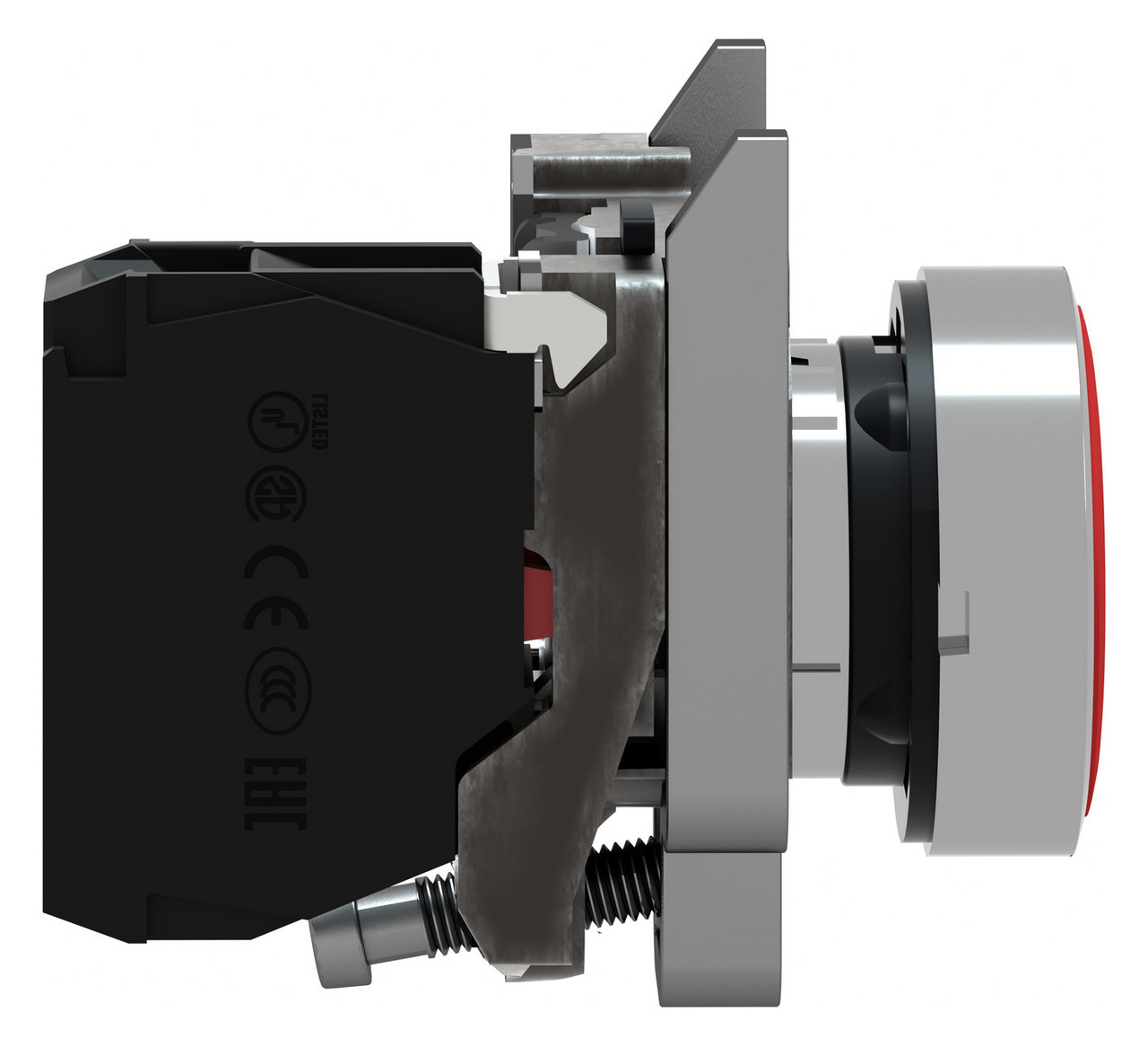 Drucktaster 1f rt rnd Ø22,5mm 1Ö IP66 fl Tastend