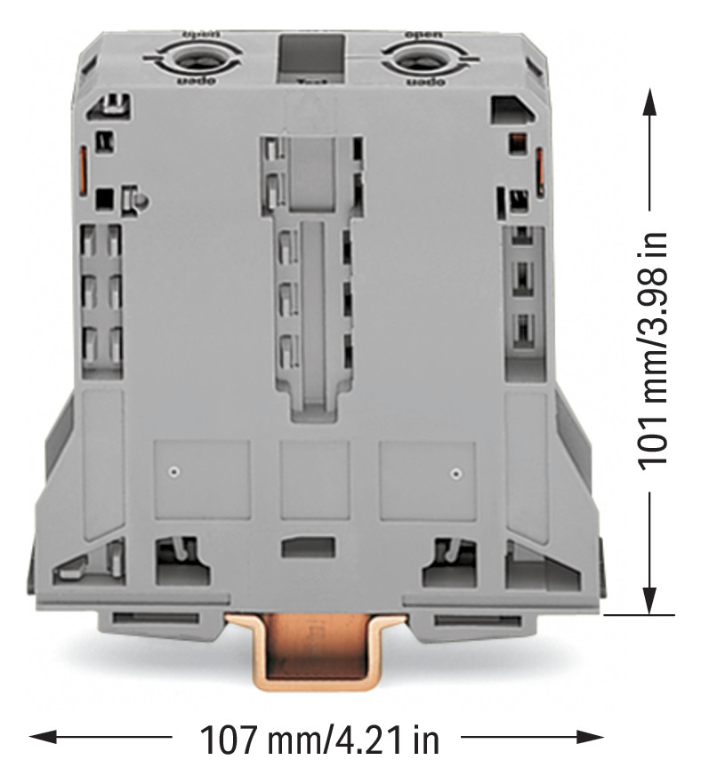 Reihenklemme 25-95qmm Serie 285 1Etage 2kl gr 232A Hutschiene TH35 Reihenklemme 25-95qmm Serie 285 1Etage 2kl gr 232A Hutschiene TH35