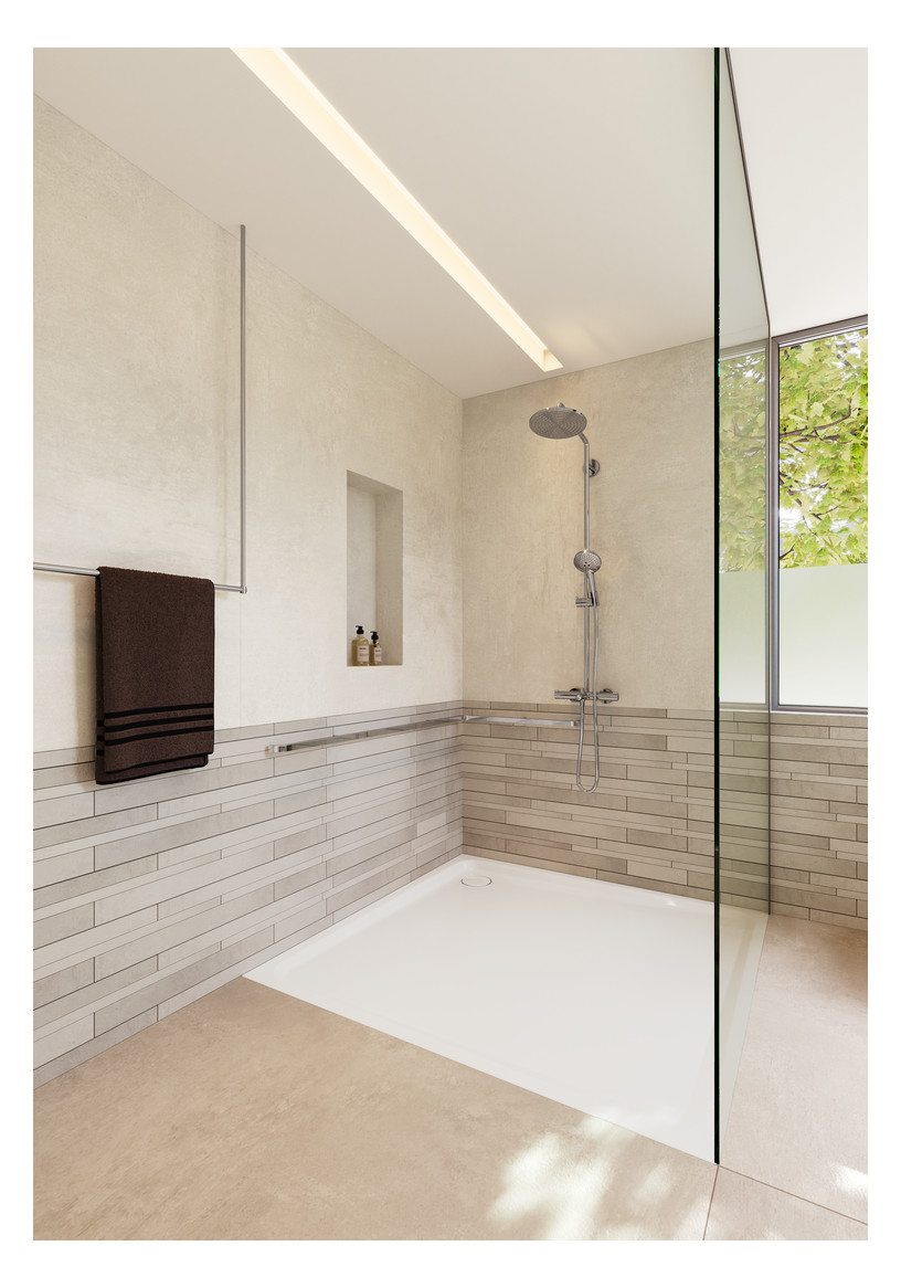 Kaldewei Duschwanne SUPERPLAN CLASSIC 399-2 120x120x2,5cm, mit Träger, Antislip, weiß