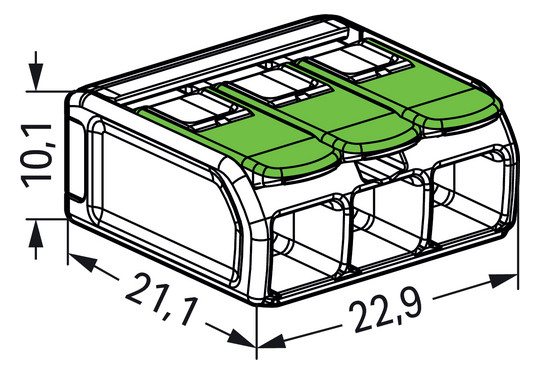 WAGO 221-623 Verbindungsklemme 