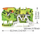 Schutzleiter-Reihenklemme 0,25-4qmm gn/ge 1Etage Hutschiene TH35