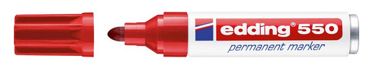 edding-Permanentmarker Nr.550, rot - ca.3.-4 mm