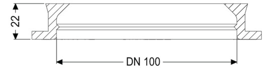 Kessel Dichtung DN 100, 121 mm, für Rohrdurchführung