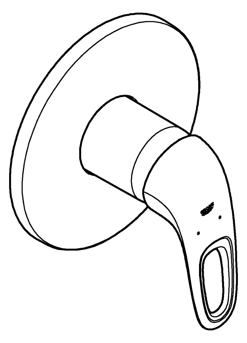 GROHE Fertigmontageset Eurostyle UP-Brause-Einhebelmischer, offener Metall-Hebelgriff, chrom