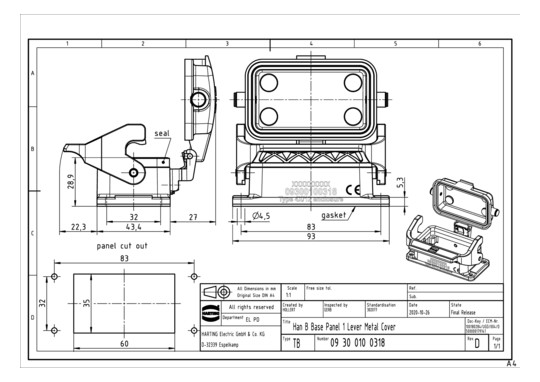 HART Anbaugehäuse            09300100318 