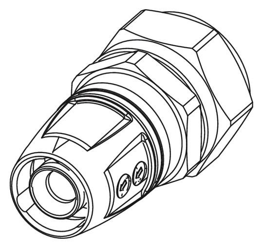 TECE Übergangsverschraubung TECElogo 20 x 15 mm, Messing, auf Kupferrohre