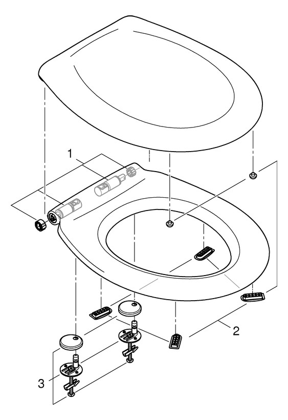 GROHE WC-Sitz Bau Keramik mit Deckel, alpinweiß