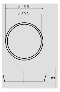 Sanit Kegeldichtung Kunststoff, Ø 40 mm, Ablaufdichtung, für Spülen und Becken