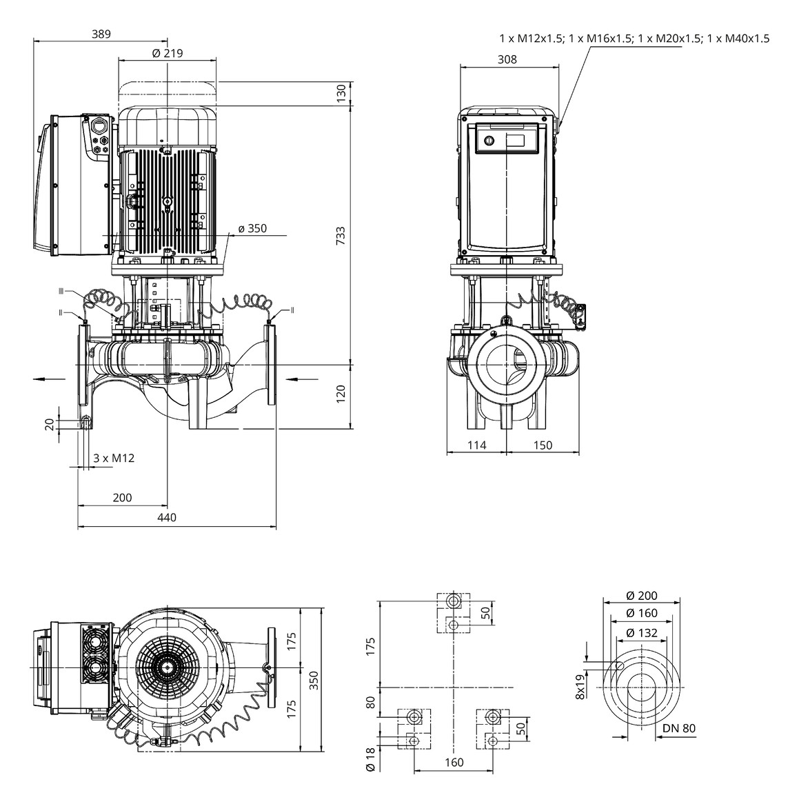 Wilo Trockenläufer-Hocheffizienz-Einzelp Stratos GIGA 80/4-49/18,5-R1-S1,DN80
