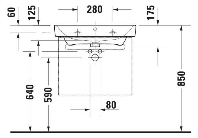 Duravit Waschtisch-Unterschrank No. 1 59 x 42,6 x 47,8 cm, Graphit Matt, 1, Schubkasten, 1 Auszug, wandhängend Duravit Waschtisch-Unterschrank No. 1 59 x 42,6 x 47,8 cm, Graphit Matt, 1, Schubkasten, 1 Auszug, wandhängend