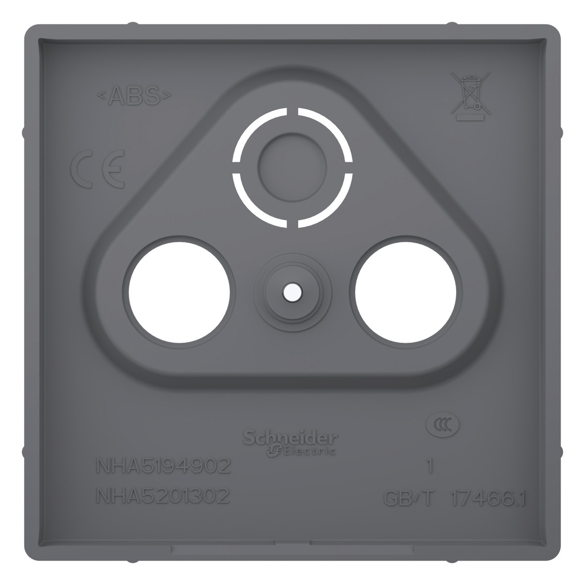 Zentralplatte Ant.dose 3f System Design edst Schraubbef