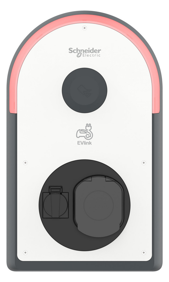 Wallbox 22kVA 3ph EVlink 1f 22kW/Ladep IP54 317x529x158mm Wandmont Kst IK10